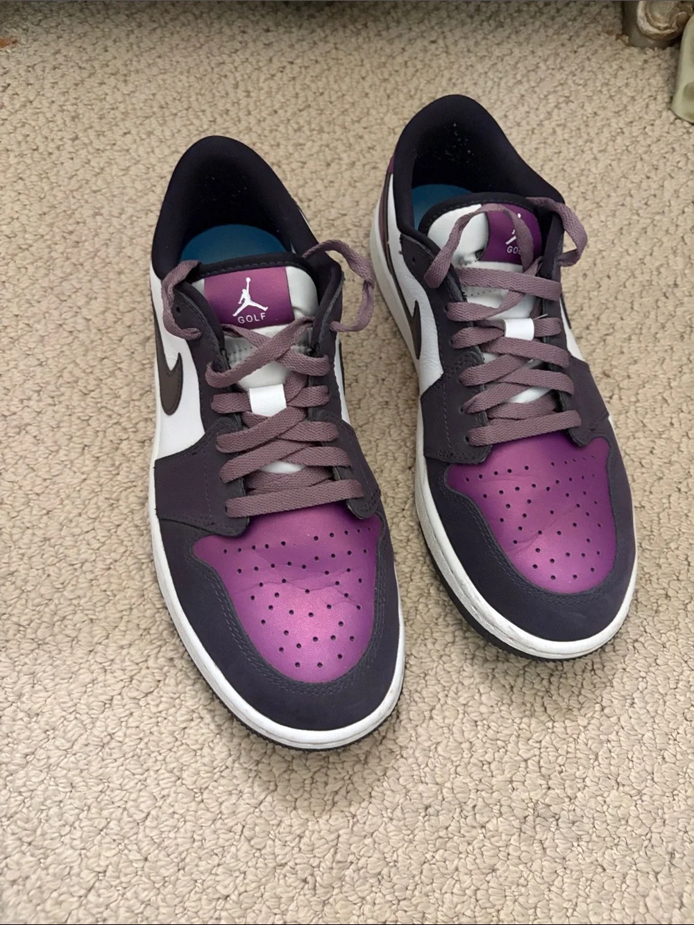 Jordan Low-Top Sneakers in Purple, White and Black